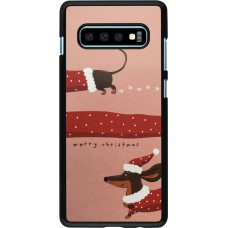 Coque Samsung Galaxy S10+ - Christmas 25 Teckel Merry Xmas
