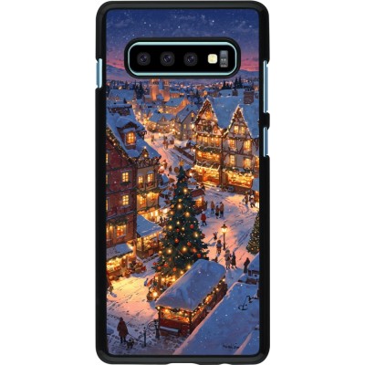 Samsung Galaxy S10+ Case Hülle - Christmas 25 Xmas Village