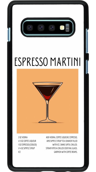 Samsung Galaxy S10+ Case Hülle - Cocktail Rezept Espresso Martini