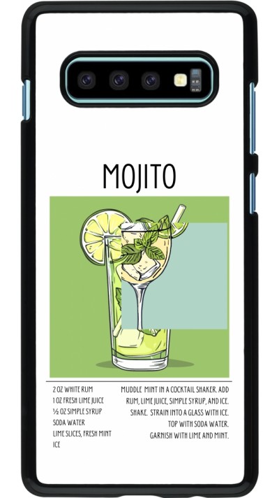 Samsung Galaxy S10+ Case Hülle - Cocktail Rezept Mojito