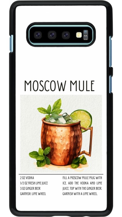 Samsung Galaxy S10+ Case Hülle - Cocktail Rezept Moscow Mule