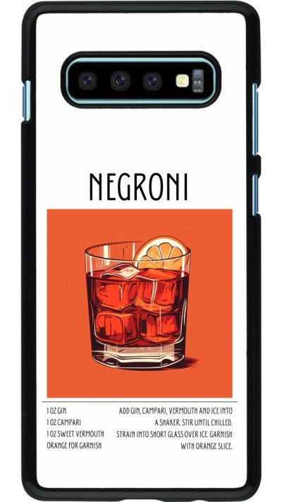 Samsung Galaxy S10+ Case Hülle - Cocktail Rezept Negroni