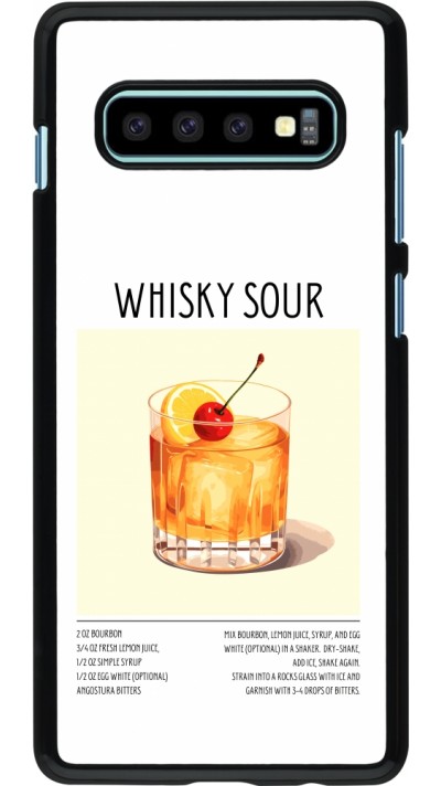 Samsung Galaxy S10+ Case Hülle - Cocktail Rezept Whisky Sour