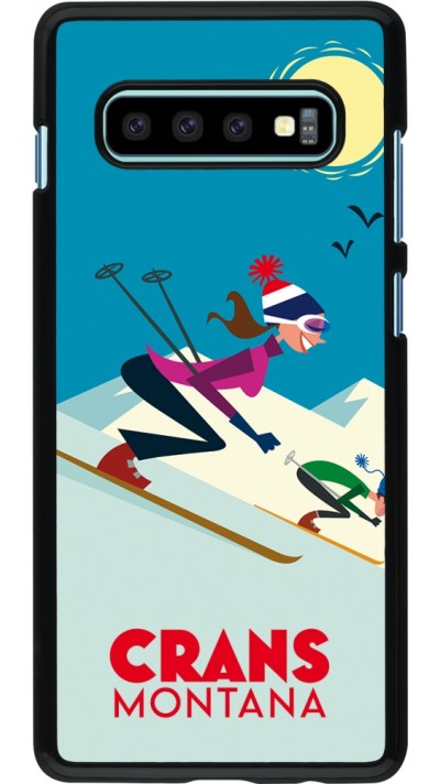Samsung Galaxy S10+ Case Hülle - Crans-Montana Ski Downhill