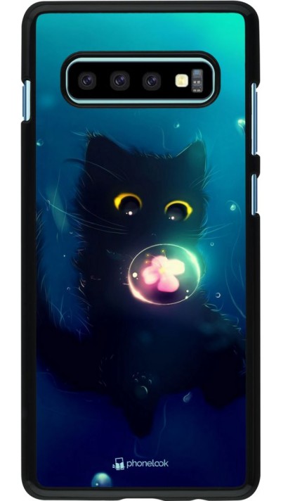 Hülle Samsung Galaxy S10+ - Cute Cat Bubble