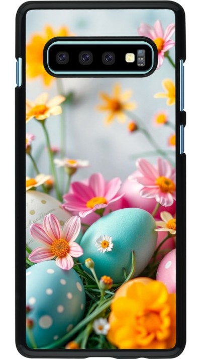 Coque Samsung Galaxy S10+ - Easter 2026 Eggs with flowers