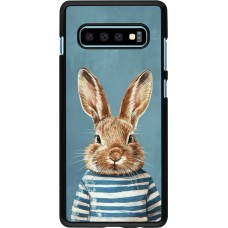 Coque Samsung Galaxy S10+ - Easter 2026 Rabbit navy