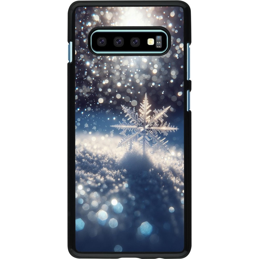 Samsung Galaxy S10+ Case Hülle - Schneeflocke Solar Glanz