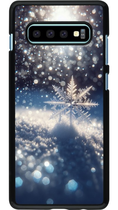 Samsung Galaxy S10+ Case Hülle - Schneeflocke Solar Glanz