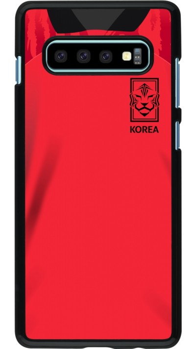 Coque Samsung Galaxy S10+ - Maillot de football Corée du Sud 2022 personnalisable