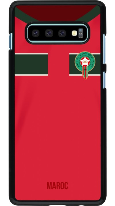 Coque Samsung Galaxy S10+ - Maillot de football Maroc 2022 personnalisable