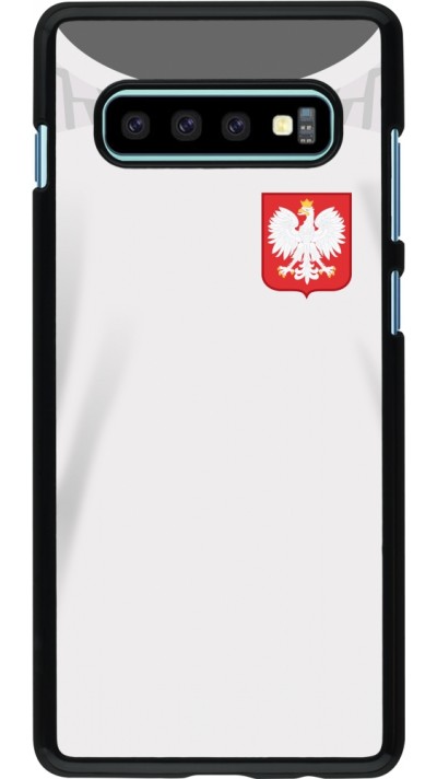 Coque Samsung Galaxy S10+ - Maillot de football Pologne 2022 personnalisable
