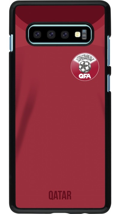 Coque Samsung Galaxy S10+ - Maillot de football Qatar 2022 personnalisable