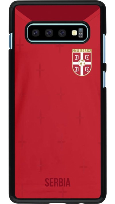 Coque Samsung Galaxy S10+ - Maillot de football Serbie 2022 personnalisable