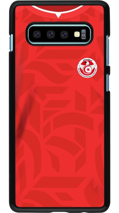 Coque Samsung Galaxy S10+ - Maillot de football Tunisie 2022 personnalisable