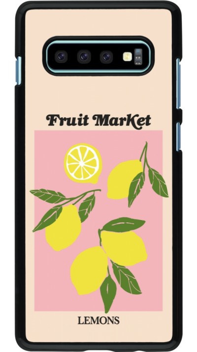 Coque Samsung Galaxy S10+ - Fruit market lemons 2026
