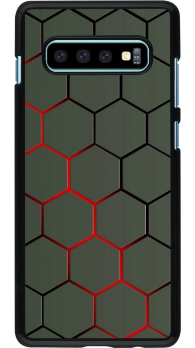 Coque Samsung Galaxy S10+ - Geometric Line red