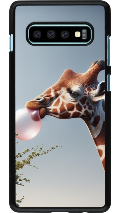 Samsung Galaxy S10+ Case Hülle - Giraffe mit Blase