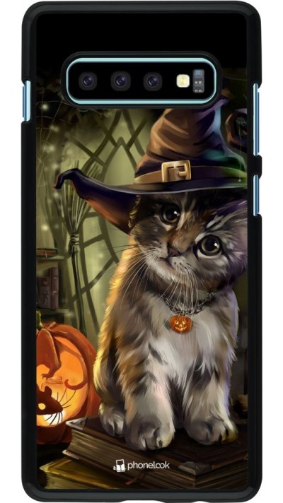 Hülle Samsung Galaxy S10+ - Halloween 21 Witch cat