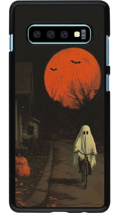 Coque Samsung Galaxy S10+ - Halloween 2025 Ghost on a bicycle Coque Samsung Galaxy S10+ - Halloween 2025 Ghost on a bicycle