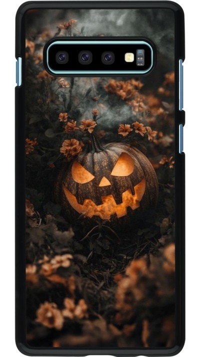 Coque Samsung Galaxy S10+ - Halloween 2025 Pumpkin with flowers Coque Samsung Galaxy S10+ - Halloween 2025 Pumpkin with flowers