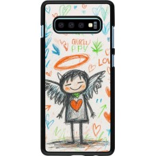 Samsung Galaxy S10+ Case Hülle - Little Angel Sketch Love
