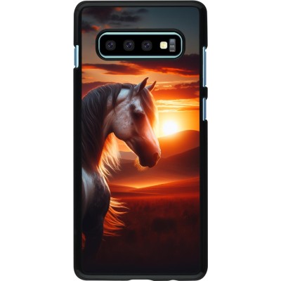 Samsung Galaxy S10+ Case Hülle - Majestätischer Sonnenuntergang Pferd