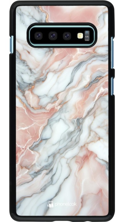Samsung Galaxy S10+ Case Hülle - Rosa Leuchtender Marmor
