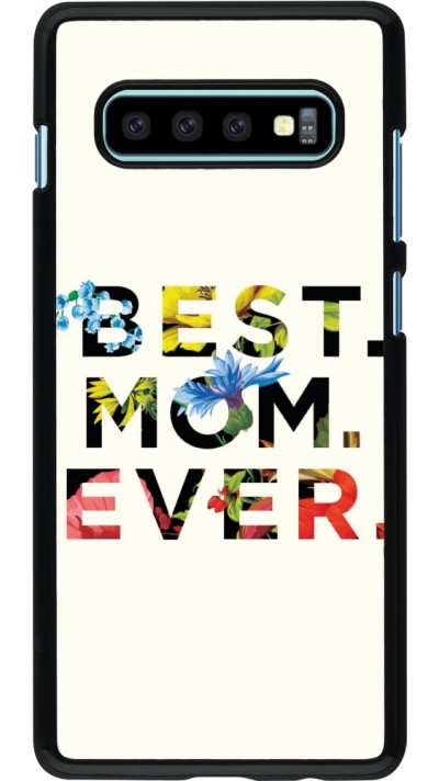 Samsung Galaxy S10+ Case Hülle - Mom 2023 best Mom ever flowers
