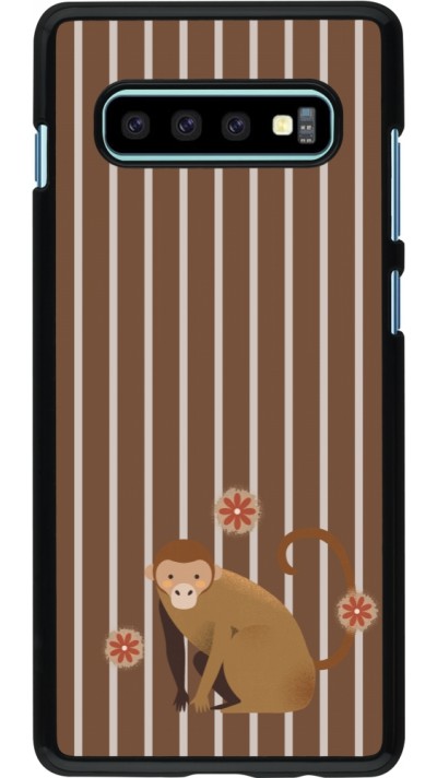 Coque Samsung Galaxy S10+ - Monkey with stripes