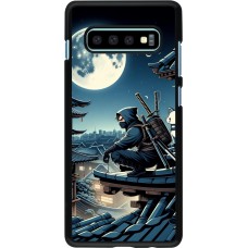 Samsung Galaxy S10+ Case Hülle - Ninja unter dem Mond