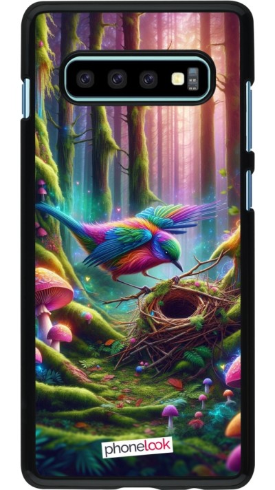 Coque Samsung Galaxy S10+ - Oiseau Nid Forêt