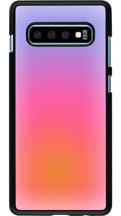 Samsung Galaxy S10+ Case Hülle - Orange Pink Blue Gradient
