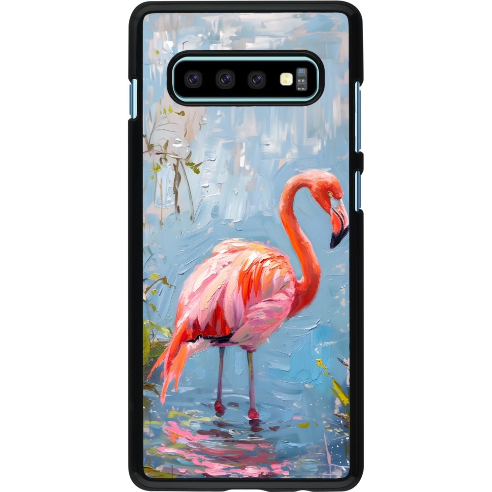 Samsung Galaxy S10+ Case Hülle - Paint Flamingo