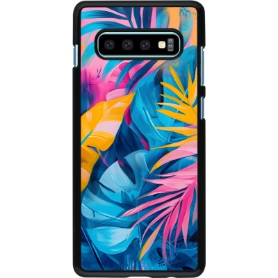 Samsung Galaxy S10+ Case Hülle - Palms Blue