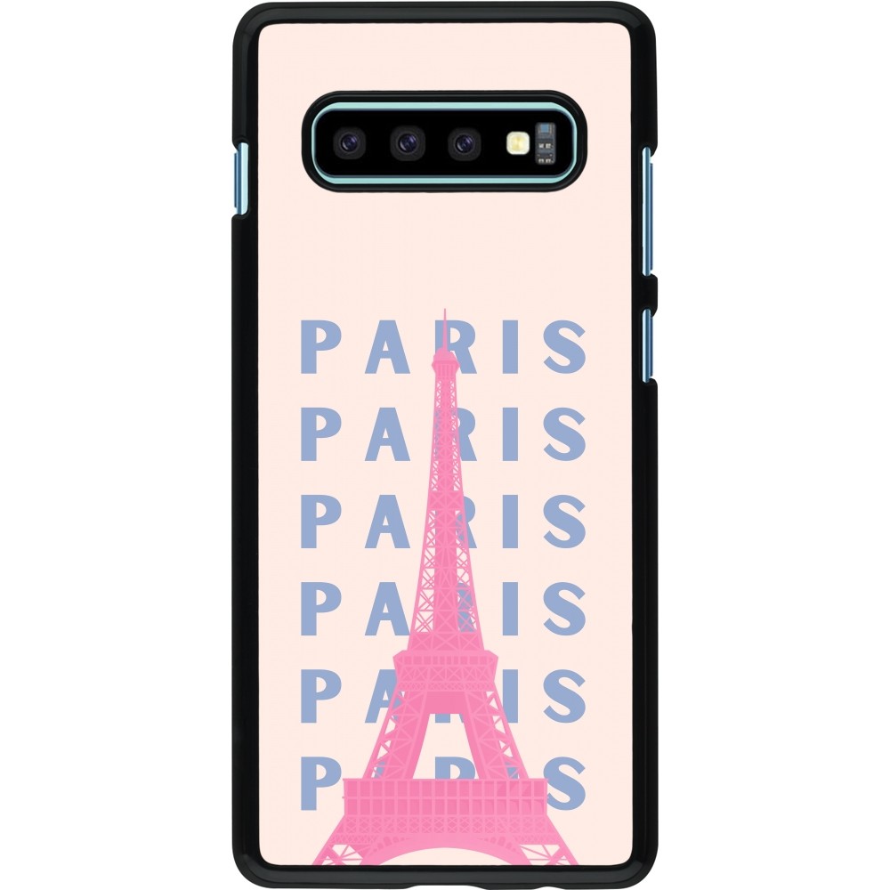 Samsung Galaxy S10+ Case Hülle - Paris Pink Print