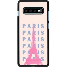Samsung Galaxy S10+ Case Hülle - Paris Pink Print