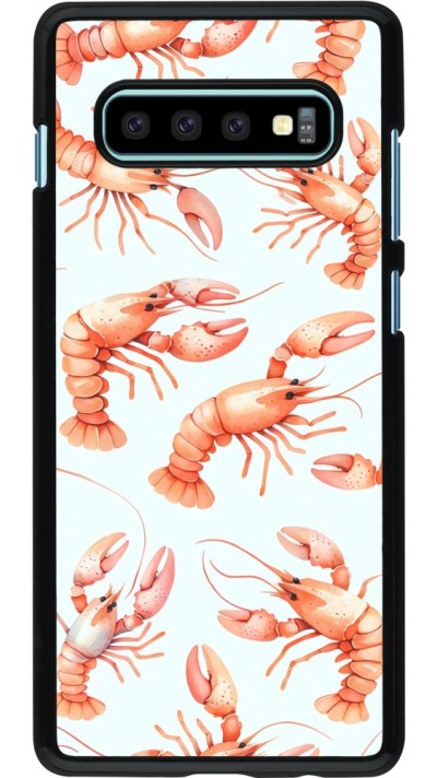 Coque Samsung Galaxy S10+ - Pattern de homards pastels