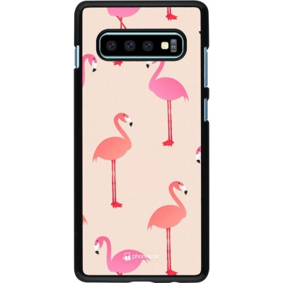 Coque Samsung Galaxy S10+ - Pink Flamingos Pattern