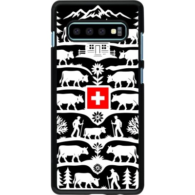 Coque Samsung Galaxy S10+ - Poya Suisse 3 noir