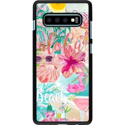 Coque Samsung Galaxy S10+ - Preppy Collage Aloha