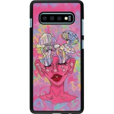 Samsung Galaxy S10+ Case Hülle - Psychedelic pink mushroom