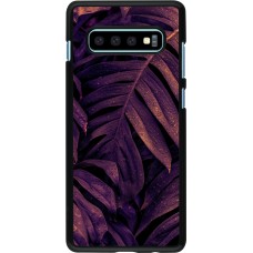 Samsung Galaxy S10+ Case Hülle - Purple Light Leaves