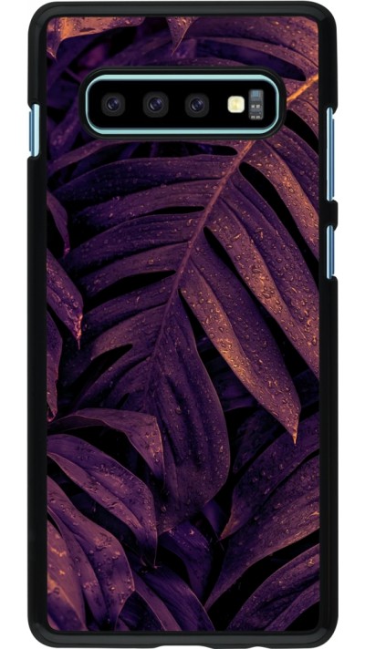 Coque Samsung Galaxy S10+ - Purple Light Leaves
