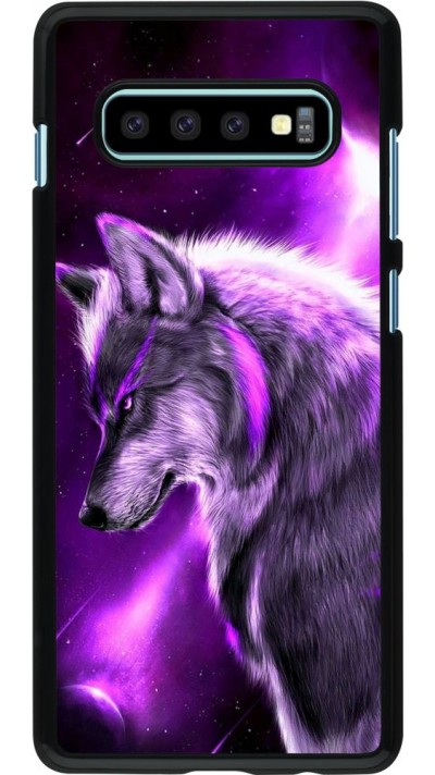 Coque Samsung Galaxy S10+ - Purple Sky Wolf