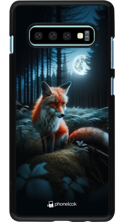 Samsung Galaxy S10+ Case Hülle - Fuchs Mond Wald