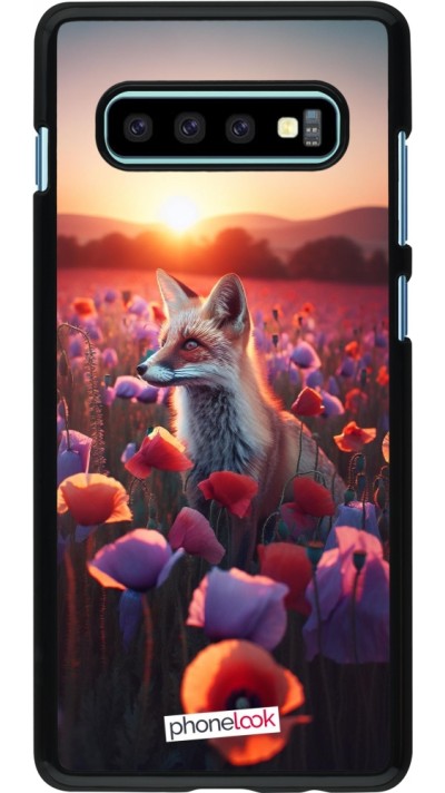 Coque Samsung Galaxy S10+ - Renard pourpre au crépuscule