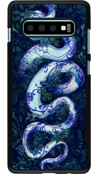 Samsung Galaxy S10+ Case Hülle - Snake Blue Anaconda