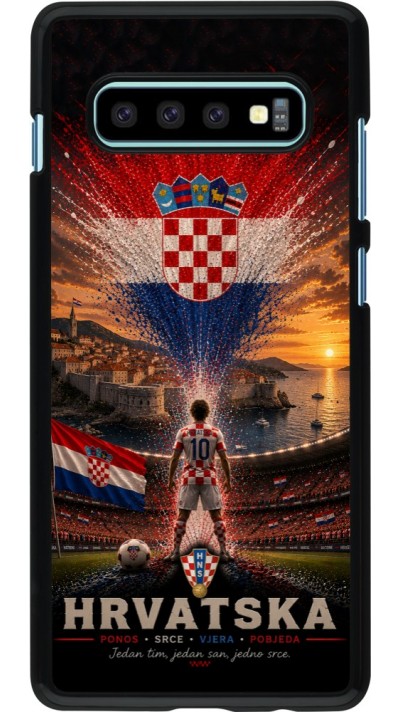 Coque Samsung Galaxy S10+ - Football Croatie splash 2026