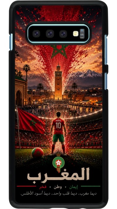 Coque Samsung Galaxy S10+ - Football Maroc splash 2026